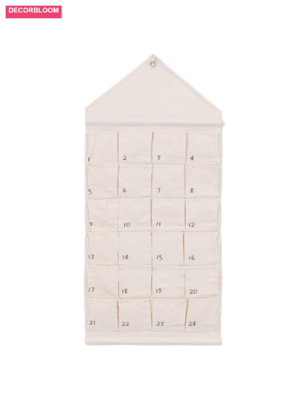 Christmas Fabric Advent Calendar 24 Pockets Countdown Wall Hanging DIY Decor